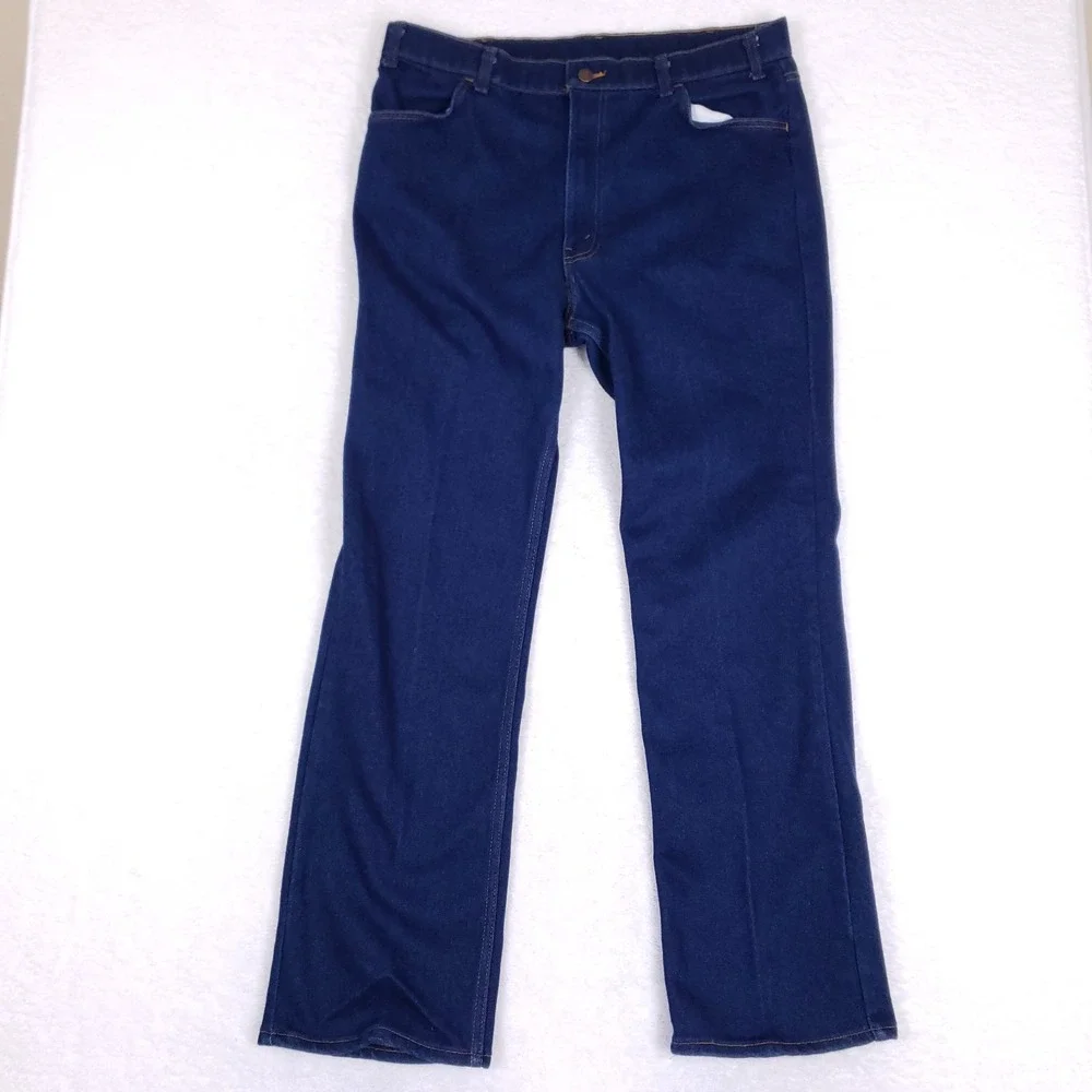 Vintage Levis With A Skosh‎ More Room Jeans W37 L33 USA Dark Wash 90s Fit